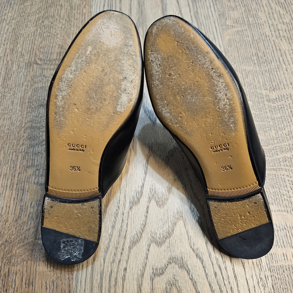 Gucci Princetown Slippers Black Leather Loafers Womens Sz 6/6.5 Or 36 1/2 - Picture 6 of 17